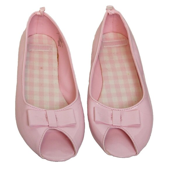 2008 Gymboree Ice Cream Social Easter Pink Patent Leather PU Dress Bow Spring - Picture 3 of 7